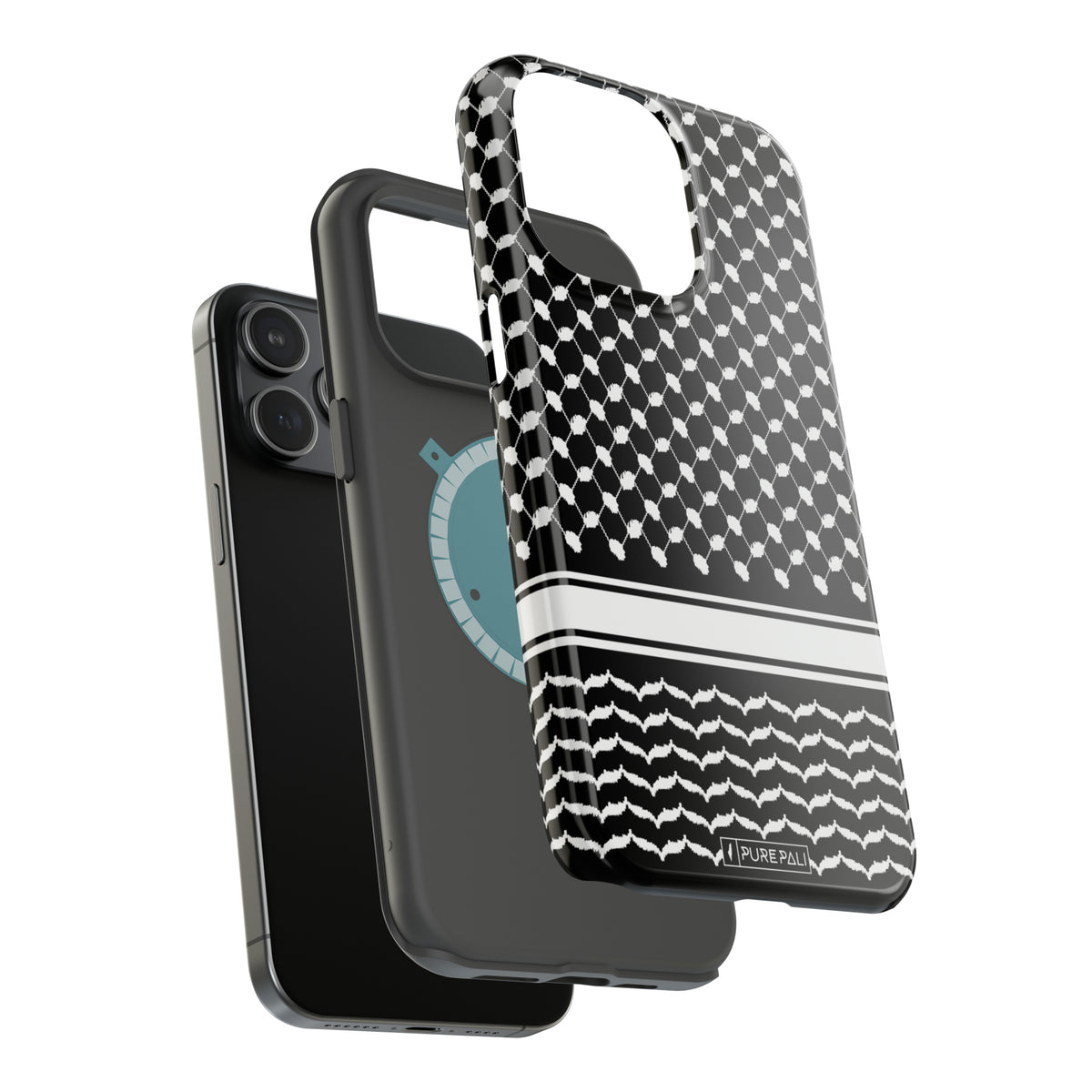 Black Kufiya Phone Case + MagSafe - PurePali