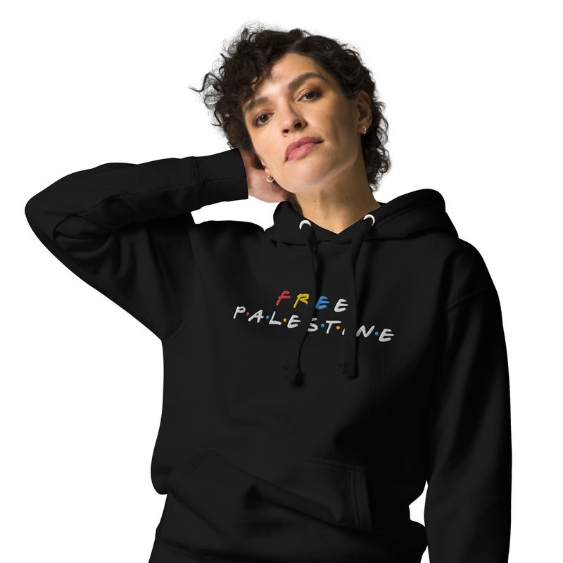 Free Palestine Embroidered Hoodie - PurePali