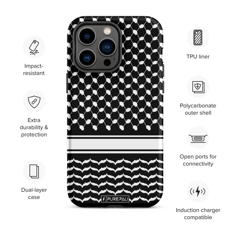 Black Kufiya Phone Case - PurePali